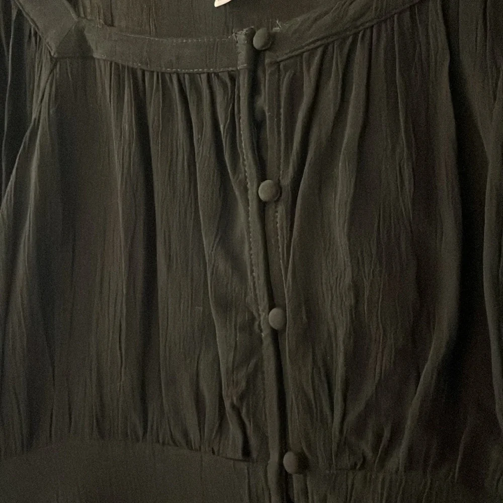 NWT Old Navy Size L Peasant Button-Front Top - Picture 4 of 5